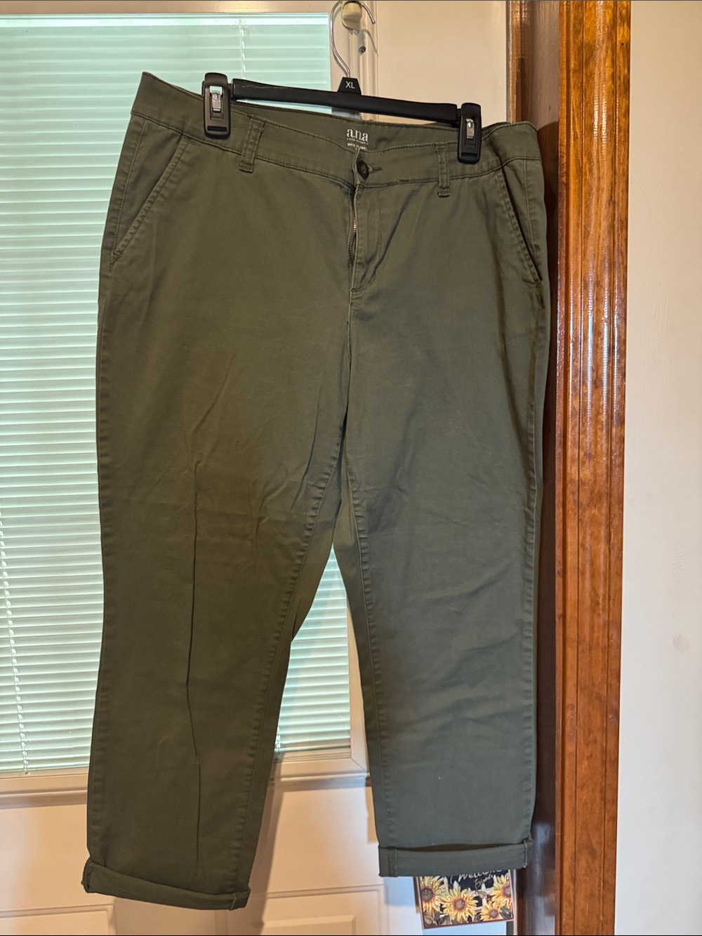 a.n.a Olive Utility Chino Pants for Women